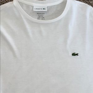 Lacoste Men’s white T-shirt. Never worn.